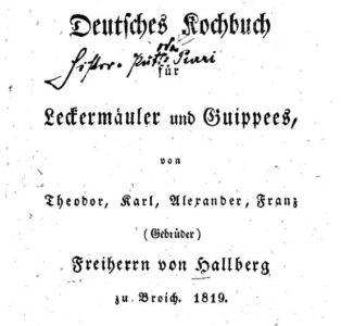 Deutsches Kochbuch Für Leckermäuler 1819